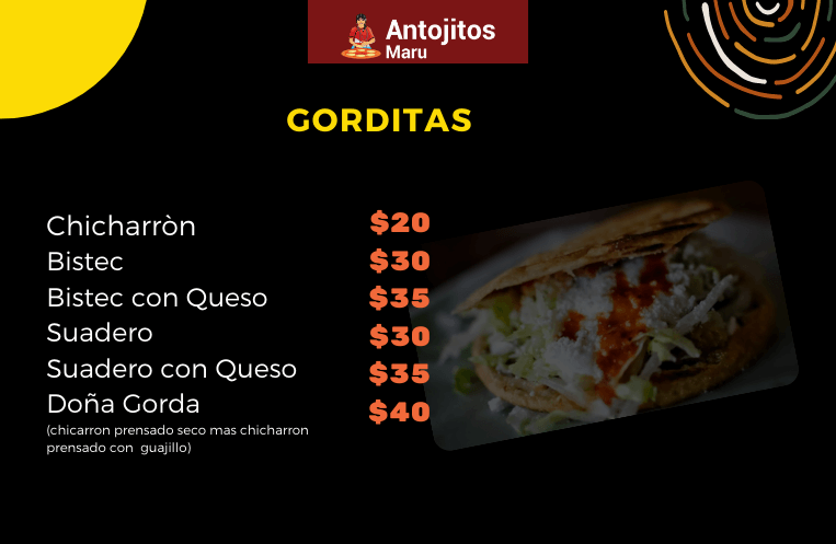 quesadillas,pambazos,gorditas